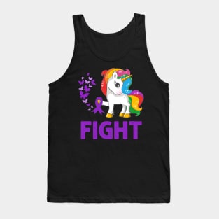 Fight Pancreatic Awareness Unicorn Tank Top